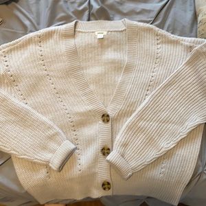 Grey cropped cardigan